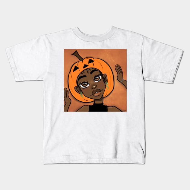 Pumpkin Spice Kids T-Shirt by bananapeppersart